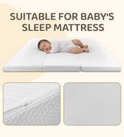 Matelas en mousse à mémoire de forme pliable avec housse lavable en machine, matelas pliant portable pour salon et chambre de bébé