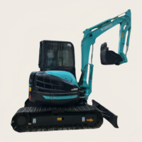 Mini-excavatrice Kobelco SK55SR-6 d'occasion de 5,5 tonnes à vendre, mini-pelle d'occasion SK55 SK55SR SK55 en bon état