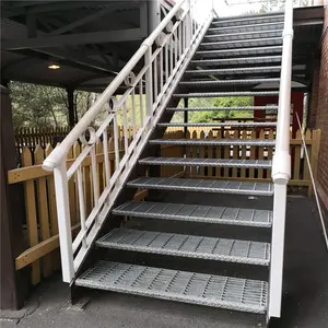 metal outdoor steps galvanized checkered plate nosing steel stair tread