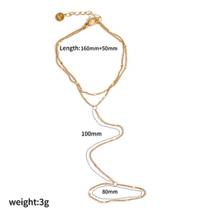 Custom Personalized <b>Gold</b> Plated Stainless Steel Finger <b>Bracelet</b> <b>Adjustable</b> Fit Elegant Minimalist Jewelry Gift for Women - Product Image 6