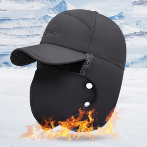 Cappello imbottito paraorecchie invernale con pelliccia per la pesca e l'escursionismo comodo abbigliamento Outdoor cappellino maschera - Product Image 1