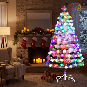 Para UL certificado 6FT/208T LED blanco Navidad copo de nieve accesorio de alta calidad con bisagras automático Artificial Set para decoración del hogar - Product Image 3