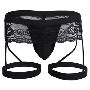 See-through mesh jacquard brazilian bikini gay boy briefs underwear sexy lingerie sissy panties for men underwear