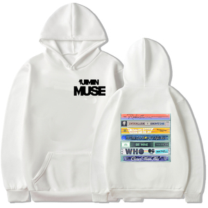 Kpop Jimin Nàng Thơ hoodie biểu tượng tùy chỉnh looped Bông Hoodie mùa xuân và mùa thu mùa rắn màu sắc áo thiết kế - Product Image 2