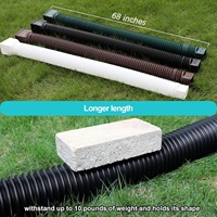 Plusgutter Lot de 2 extensions de gouttières noires 21 68 pouces tuyau de descente extensible en plastique pour l'arrosage et l'irrigation