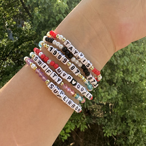 Personalized Custom Words Pink Taylor Tayvis SWIFTY Bracelets MVP <strong>QUEEN</strong> Braid <strong>Gifts</strong> - Product Image 1