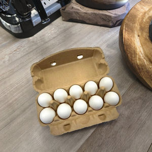 Cartons à œufs rectangulaires en papier pulpe biodégradable écologiques personnalisés avec logo estampé à chaud pour œufs de <span class=keywords><strong>poule</strong></span> - Product Image 3