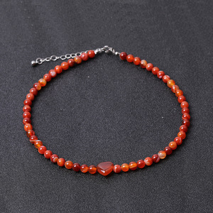 Natural Tiger Eye Heart Pendant Necklace & <b>Bracelet</b> Jewelry <b>Set</b> – Genuine Stone Chakra Reiki Gift for Women Men - Product Image 6