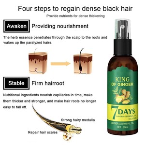7 jours - Vaporisateur capillaire au gingembre, nourrit les racines des cheveux, traitement naturel à base de plantes pour les racines, 30 ml - Product Image 6