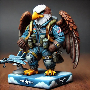 American Eagle <strong>Soldier</strong> Ornaments Handmade Resin Crafts Eco-Friendly Toys Independence Day Eagle Sauce Design for Christmas Other - Product Image 1