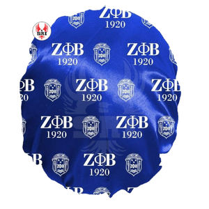 Zeta Phi เบต้าผ้าซาตินสำหรับผู้หญิงปักลายที่คาดผมปรับได้ใช้ได้ทุกฤดูกาล - Product Image 3