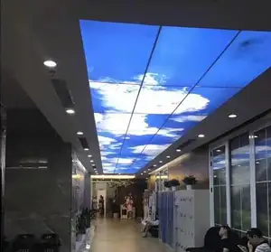 Wiscoon gökyüzü gömme Led Panel ışık tavan lambası pencere mavi alüminyum Modern 80 IP65 SMD2835 ev ofis Led tavan