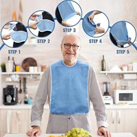 Bavoir adulte lavable en machine facile à utiliser pour les personnes âgées