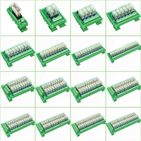 22 canaux HL-22RD-O1P-C, montage sur rail DIN, DC 12V 24V, commande automatique, 22 DPDT, 16 ampères, alliage d'argent, bornes à vis enfichables