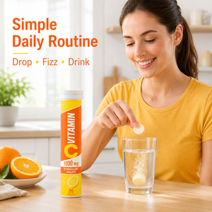 Coenzimas Premium, Colágeno para la Piel, Vitamina B12 Prenatal al 1%, 1000mg, Tableta Efervescente de Vitamina C, Mejora la Inmunidad, 20 Unidades - Product Image 3