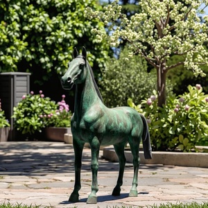 Escultura de <span class=keywords><strong>Caballo</strong></span> de Bronce Antiguo/<span class=keywords><strong>Dorado</strong></span>/Envejecido, Forma Personalizable, JIANGXIN QTDS-001 - Product Image 5