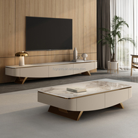 Meubles de salon de bonne qualité, table basse en marbre, meuble TV moderne, armoire TV en bois pour la maison