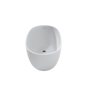 อ่างอาบน้ำแบบตั้งพื้น Maydon 51 นิ้ว ผลิตจากวัสดุ Solid Surface สีขาวด้าน สำหรับแช่น้ำ อ่างอาบน้ำเรซิ่นหินแบบกะทัดรัดจากโรงงาน - Product Image 3