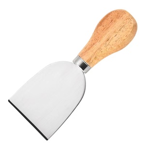 Cuchillo profesional de acero inoxidable de alta calidad para queso a granel, tablero en blanco con cuchillos con mangos de madera de goma - Product Image 3