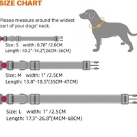 Collier pour chien et chat HIPHOPPET en nylon avec boucle de sécurité réglable, doux, résistant, réfléchissant, durable pour les chiens de petite, moyenne et grande taille