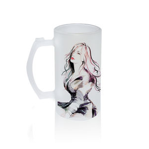 Topjlh Sublimation tasses en verre blanc 16oz tasses à bière givré verre à bière <span class=keywords><strong>personnalisé</strong></span> pour mari <span class=keywords><strong>papa</strong></span> hommes cadeau - Product Image 5