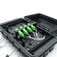 Boîtier de raccordement FTTH étanche |   Adaptateur SC/LC 16 ports |   Conception à 2 couches (Cassette de raccordement + Splitter PLC) |   Support mural/poteau extérieur