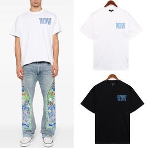 เสื้อยืดผู้ชายทรงโอเวอร์ไซส์ ผ้าถัก 100% คอตตอน แขนสั้น คอกลม สีขาวดำ พิมพ์ลายตัวอักษร กันยับ สไตล์ลำลอง สตรีทแวร์ - Product Image 1