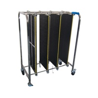 Chariot de retournement de circuits imprimés en acier inoxydable, personnalisable, avec panneau à fentes de 350 mm, antistatique, chariot à roulettes personnalisable à charge lourde pour l'électronique