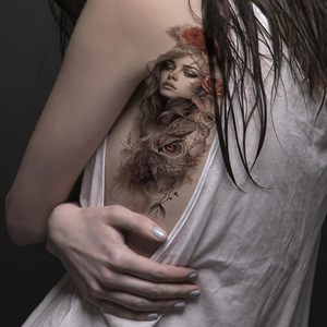 Tatuaggio temporaneo di animali realistici per uomini donne adulti <span class=keywords><strong>lupo</strong></span> tigre Rose tatuaggi adesivi fiori adesivi tatuaggio Body Art
