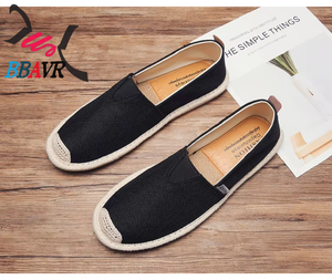 2021 Summer Chinese Style Casual Men's Linen Woven Beanie Shoes Lightweight with Mesh Lining Cloth Upper Material - Product Image 5