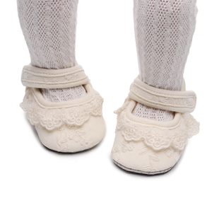 Chaussures de princesse brodées en dentelle avec nœud pour enfants, chaussures de fête pour bébés filles, vente en gros, nouveauté - Product Image 1