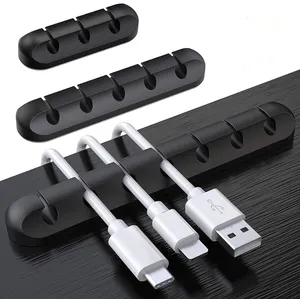Organizer Management Self Adhesive USB Cable Holder Clips Cord System for Organizing Ideal for Home for Home Office Car