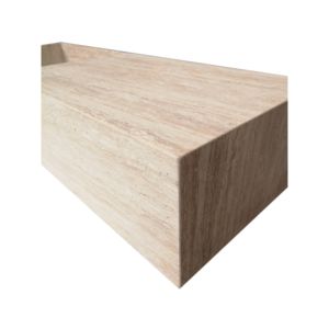 Раковина из бежевого известняка, мраморная раковина, раковина из травертина - Product Image 5