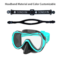 Masque de plongée HD anti-buée personnalisé Lunettes de plongée en silicone souple pour une vision claire de la natation Lunettes étanches à faible volume
