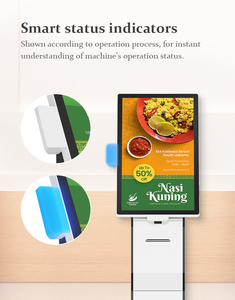 WUXIN จอสัมผัสขนาด 21.5 นิ้ว ระบบแอนดรอยด์ 14 ตู้คีออสก์แบบตั้งพื้น พร้อมเครื่องอ่าน NFC และบาร์โค้ด สำหรับสั่งซื้อและชำระเงินด้วยตนเอง ระบบ POS - Product Image 4