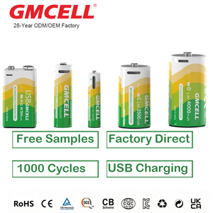 Baterías recargables AA al por mayor, baterías recargables USB con 1000 ciclos de vida útil, batería de litio recargable AA de 0.2C - Product Image 2
