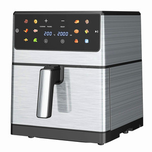 Freidora <span class=keywords><strong>de</strong></span> Aire Eléctrica Digital <span class=keywords><strong>de</strong></span> 8 <span class=keywords><strong>Litros</strong></span> con Doble <span class=keywords><strong>Calentador</strong></span>, Construcción Completamente en Acero Inoxidable, Diseño Cuadrado <span class=keywords><strong>de</strong></span> Lujo para Uso Doméstico y Hotelero - Product Image 1