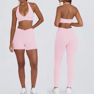 Ensemble de yoga 2 pièces pour femme : Legging évasé taille mi-haute et soutien-gorge de sport sans bretelles, grande taille, avec cordon de serrage, anti-transpiration et durable - Product Image 5