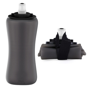 Bouteille d'eau de sport pliable en silicone avec couvercle à paille, sans BPA, lavable au lave-vaisselle, pour enfants, camping, utilisation en extérieur - Product Image 3