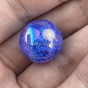 Diy 20mm AB <strong>Magic</strong> Blue Color Crack <strong>Beads</strong> for Jewelry Making Round Acrylic Crackle Bubblegum <strong>Beads</strong> for Bracelet Necklace Pens - Product Image 6
