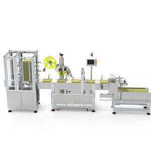 Étiqueteuse industrielle pour plateaux à œufs, plateaux à baies, emballages de boulangerie, en acier inoxydable, avec contrôle servo PLC et connexion à base de données - Product Image 5
