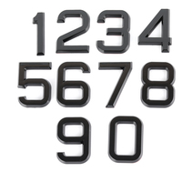 Großhandel 6,5cm Singapur-Schrift Schwarze 3D ABS-Kunststoff Buchstaben Alphabet Auto-Emblem Beschriftung für Nummernschilder