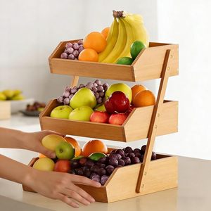 Panier à <span class=keywords><strong>fruits</strong></span> en bambou multifonctionnel et écologique à 3 niveaux, plateaux <span class=keywords><strong>de</strong></span> rangement pliables pour <span class=keywords><strong>fruits</strong></span>, <span class=keywords><strong>grand</strong></span> format - Product Image 6