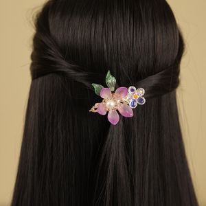 Nouvelles pinces à cheveux Hanfu pour enfants de style ancien, épingles à cheveux traditionnelles pour filles, en cristal, faites à la main, design original, <span class=keywords><strong>boucle</strong></span> de paix XuZhou - Product Image 6