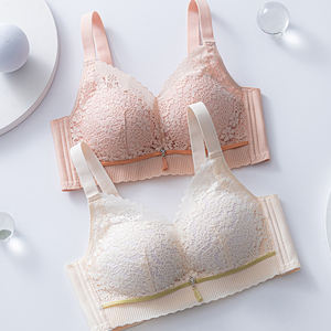 Dropshipping <span class=keywords><strong>reggiseno</strong></span> pettorale piccolo <span class=keywords><strong>senza</strong></span> <span class=keywords><strong>ferretto</strong></span> raccogliere biancheria intima traspirante <span class=keywords><strong>reggiseno</strong></span> di supporto in pizzo da donna - Product Image 2