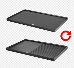 Grille électrique antiadhésive en aluminium moulé sous pression réversible Grille à dessus plat, hamburger, oeufs, plaque chauffante amovible S/S Oil Shield - Product Image 4