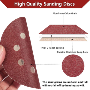 Stock local aux États-Unis, 120 disques de ponçage de 5 pouces, grains 40, 60, 80, 120, 150, 240, 8 trous, papier abrasif auto-agrippant - Product Image 2