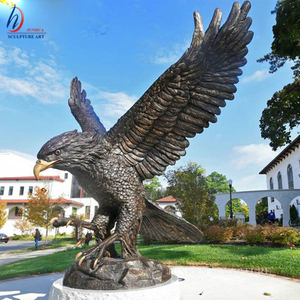 Estatua de águila voladora de bronce, Pájaro de Metal de gran tamaño, escultura con extensión de alas - Product Image 5