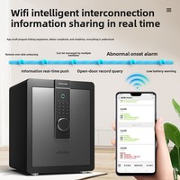 Coffre-fort numérique automatique en acier Onnais avec empreinte digitale, sécurité antivol, serrure à clé pour la maison, le bureau, l'argent, les bijoux