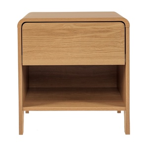 Mesita <span class=keywords><strong>de</strong></span> <span class=keywords><strong>Noche</strong></span> Moderna que Ahorra Espacio, Mueble <span class=keywords><strong>de</strong></span> Madera para Dormitorio u <span class=keywords><strong>Hotel</strong></span>, con 1 Cajón - Product Image 5